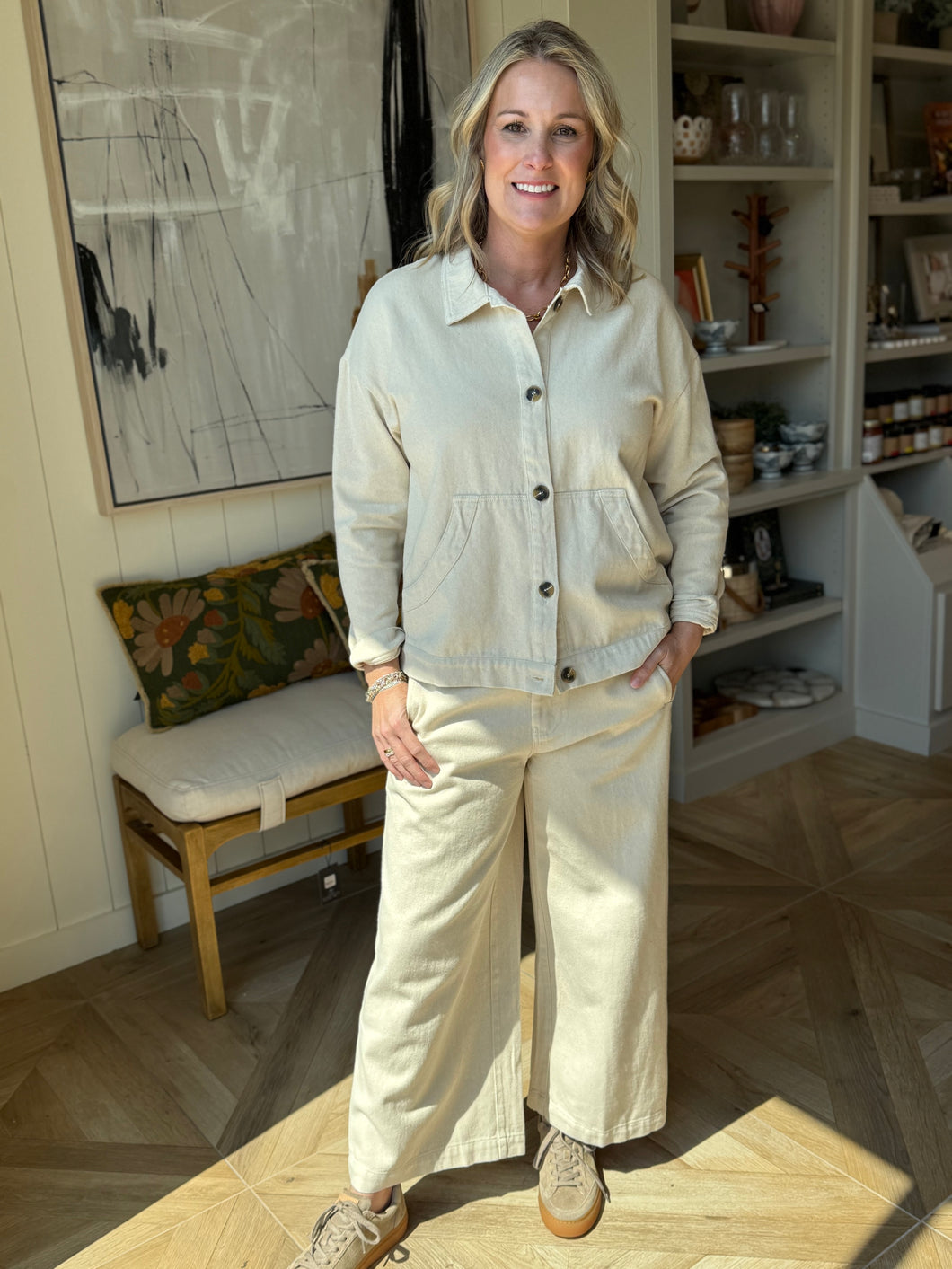 Oatmeal Twill Carpenter Jacket