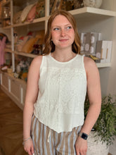 Load image into Gallery viewer, Off White Sleeveless Knit Top
