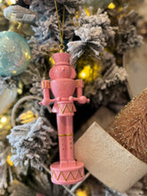Load image into Gallery viewer, Pink Resin Nutcracker Ornaments
