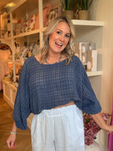 Load image into Gallery viewer, Denim Jakard Bolero Top
