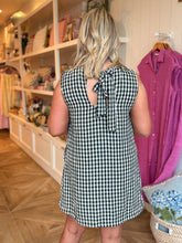 Load image into Gallery viewer, Black &amp; Cream Gingham Sun Dress
