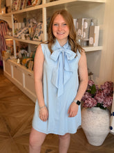 Load image into Gallery viewer, Sky Blue Bow Tie Dress
