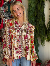 Load image into Gallery viewer, Garden Party Long Sleeve Blouse- Plus Sizes Available
