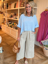Load image into Gallery viewer, Natural Linen Gaucho Pants
