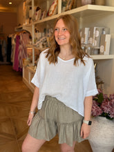 Load image into Gallery viewer, Mocha Linen Tiered Shorts
