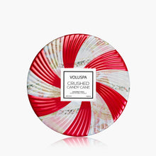 Load image into Gallery viewer, Crushed Candy Cane 3 Wick Tin

