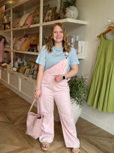 Load image into Gallery viewer, Pink Mini Barrel Overalls
