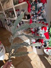 Load image into Gallery viewer, 30&quot; Frosted Glitter Cedar Spray
