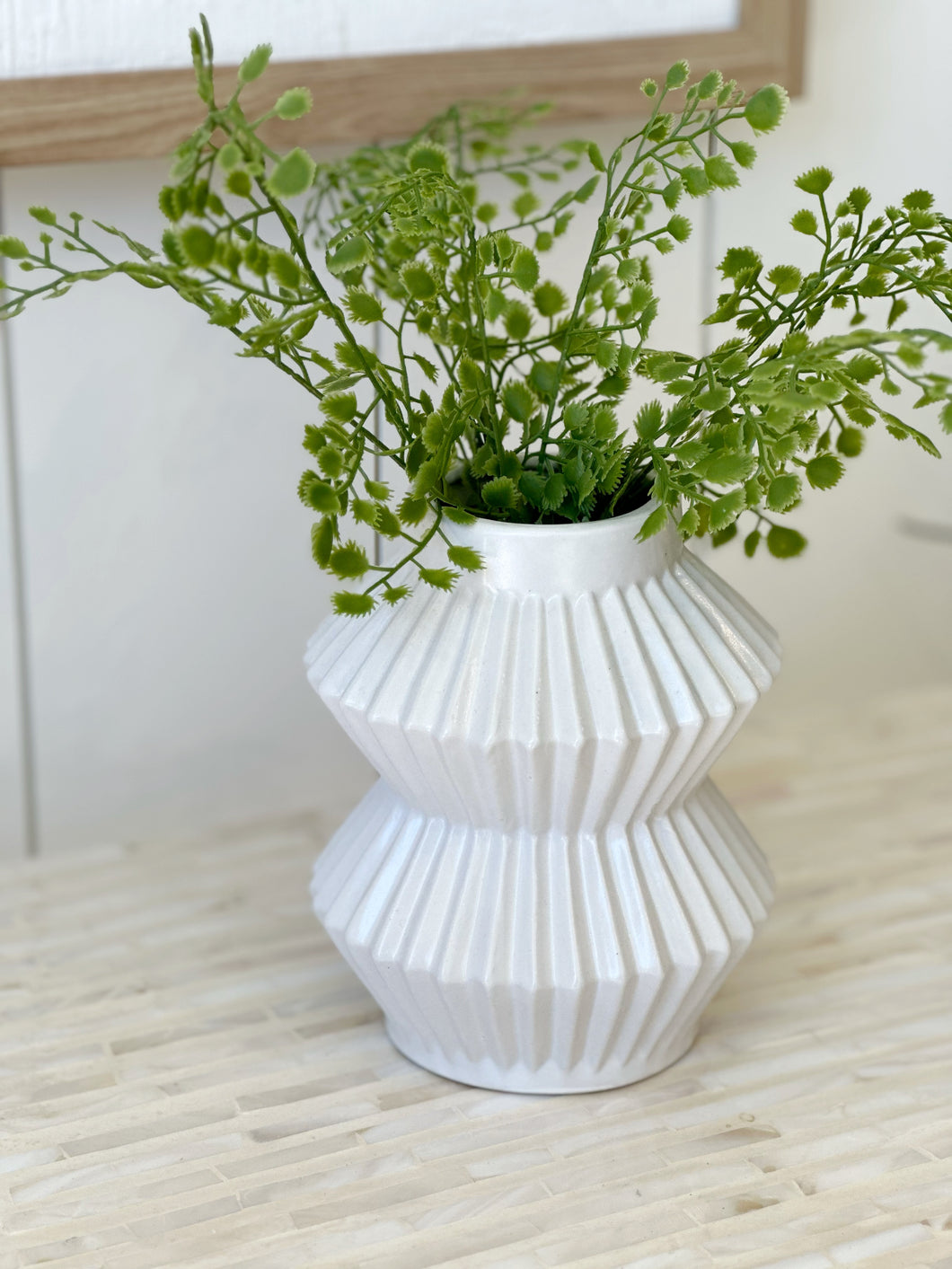 Stacked Stoneware Flower Vase