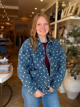 Load image into Gallery viewer, Denim Polka Dot Jacket
