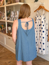 Load image into Gallery viewer, Sleeveless Stripe Denim Mini Dress
