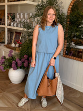 Load image into Gallery viewer, Blue Midi Tank Dress
