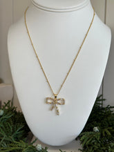 Load image into Gallery viewer, 18K Tierney CZ Bow Necklace
