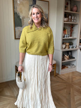 Load image into Gallery viewer, Cream Crinkle Maxi Skirt
