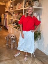 Load image into Gallery viewer, White Drawstring Hem Skirt

