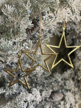 Load image into Gallery viewer, Gold Metal Star Ornaments
