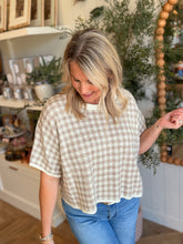 Load image into Gallery viewer, Oatmeal Check Sweater
