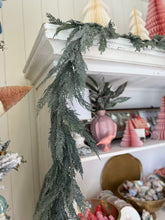 Load image into Gallery viewer, 6ft Frosted Glitter Cedar Garland
