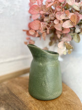 Load image into Gallery viewer, Mini Olive Green Pitcher
