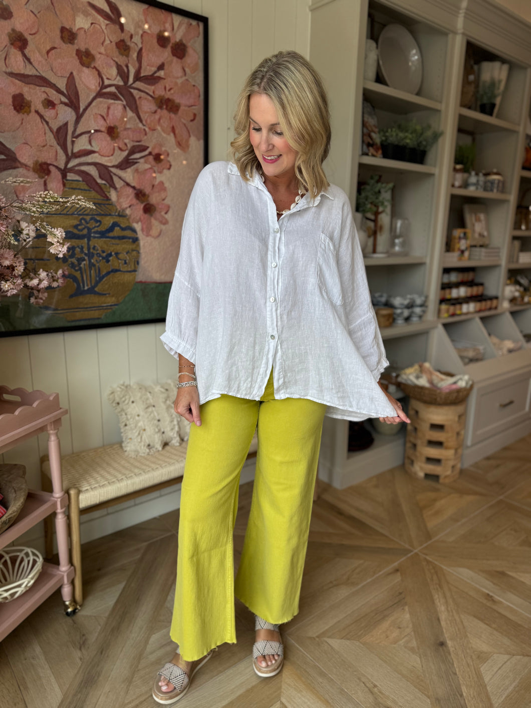 Lemon Squeeze High Waisted Denim Pants