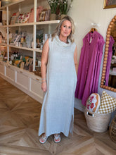 Load image into Gallery viewer, Beige Cowl Neck Linen Dress
