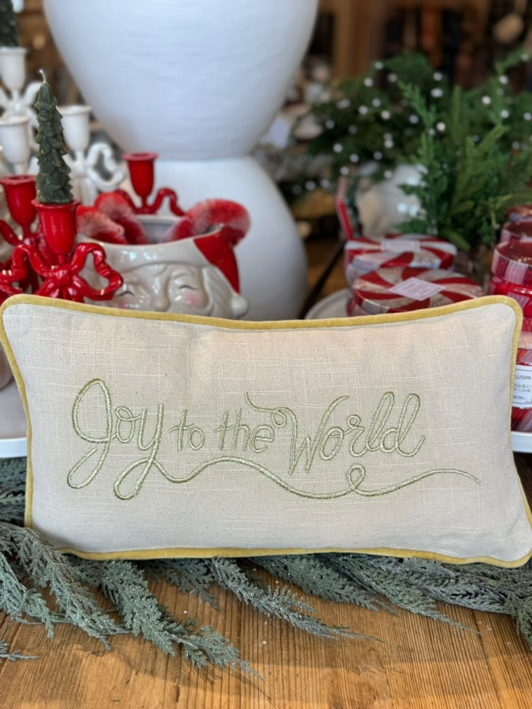 Joy to the World Lumbar Pillow