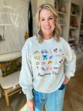 Load image into Gallery viewer, Grey Bonjour Embroidery Sweatshirt
