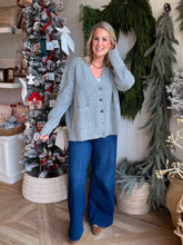 Load image into Gallery viewer, Grey V-Neck Cardigan
