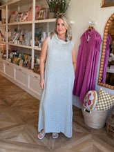 Load image into Gallery viewer, Beige Cowl Neck Linen Dress
