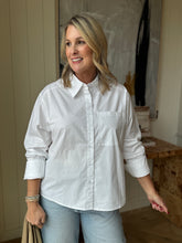 Load image into Gallery viewer, White Oversized Shirt w/ Sleeveband
