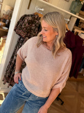 Load image into Gallery viewer, OS Pink Florence Batwing Crop Sweater
