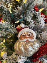 Load image into Gallery viewer, Glass Mercury Santa Head Ornament
