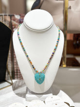 Load image into Gallery viewer, Turquoise Marina Heart Necklace
