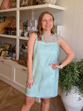 Load image into Gallery viewer, Mint Sheer Organza Mini Dress
