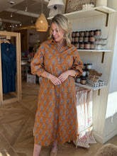 Load image into Gallery viewer, Mustard Floral Dress
