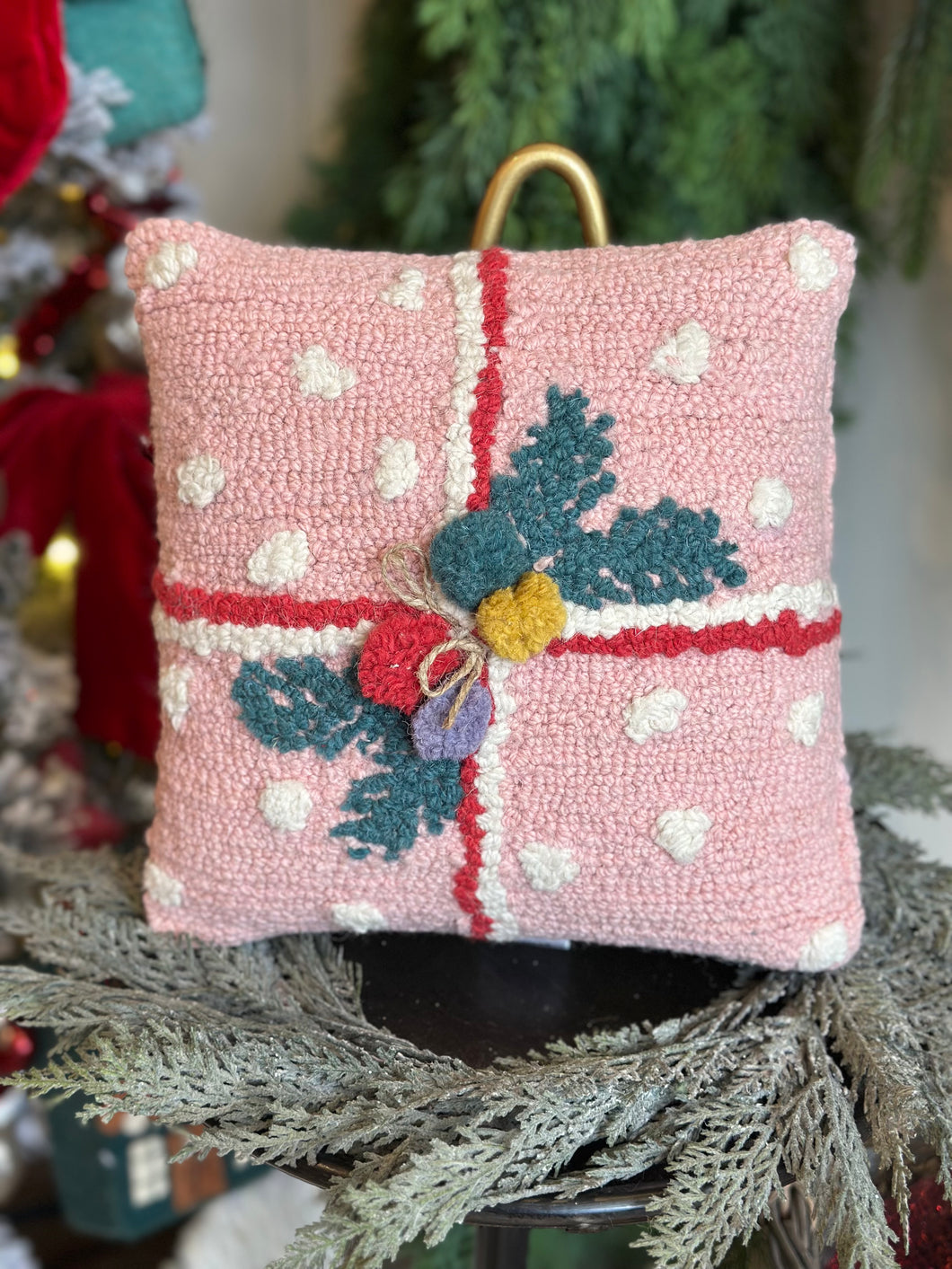 Pink Present Hook Pillow
