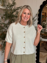 Load image into Gallery viewer, Oatmeal Drop Shoulder Sweater Cardigan
