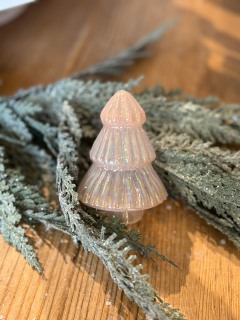 Pink Mini Embossed Glass Trees