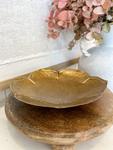 Load image into Gallery viewer, Gold Metal Floral Plate
