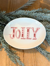 Load image into Gallery viewer, Red &amp; White Oval Mini Plate
