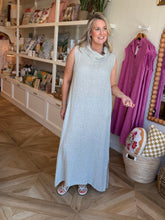 Load image into Gallery viewer, Beige Cowl Neck Linen Dress
