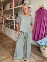 Load image into Gallery viewer, Mocha Linen Stitch Detail Top
