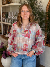 Load image into Gallery viewer, Raspberry Patchwork Blouse
