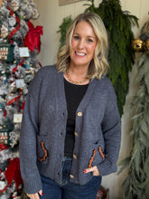 Load image into Gallery viewer, Midnight Horse Graphic Sweater Cardigan
