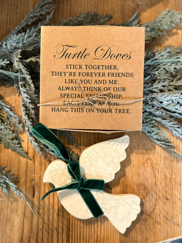 Boxed Turtle Dove Ornament
