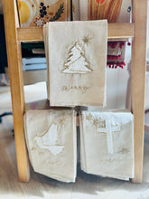 Load image into Gallery viewer, Gold Beaded Embroidered Towels
