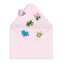 Load image into Gallery viewer, Meowy Christmas Puzzle Greeting Card
