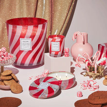 Load image into Gallery viewer, Crushed Candy Cane 3 Wick Tin
