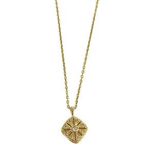 Amelia Crystal Gold Necklace
