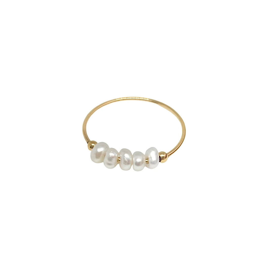 Polly Pearl Gold RIng